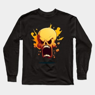 Angry skull Long Sleeve T-Shirt